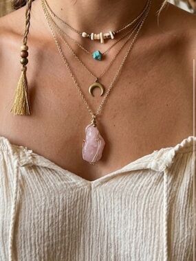 Rose Quartz Pendant Necklace
